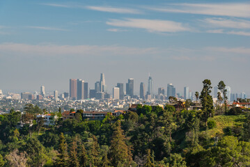 Obraz premium Los Angeles skyline on a sunny day