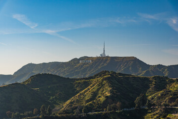 Hollywood sign during sunset