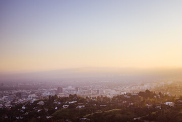 Summer sunset over Los Angeles