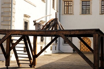 Restored platform for medieval public executions.