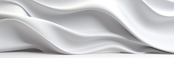 white wavy lines with white background, in the style of sculptural paper constructions, generative AI