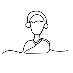 avatar continuous line art
