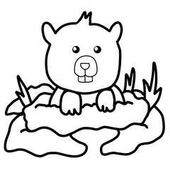 Groundhog in the hole