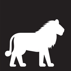 a white brave lion, icon