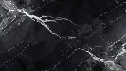 Elegant black marble with natural white veins - obrazy, fototapety, plakaty