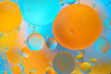 blue and orange spots with multi-colored circles similar to the galaxy and microcosm 32