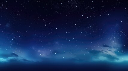 Fototapeta na wymiar Starry night sky with clouds and celestial glow
