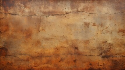 Rusty, cracked wall with textured orange and brown tones