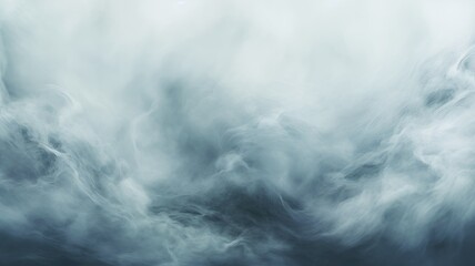 Abstract smoke patterns on a moody blue background - obrazy, fototapety, plakaty