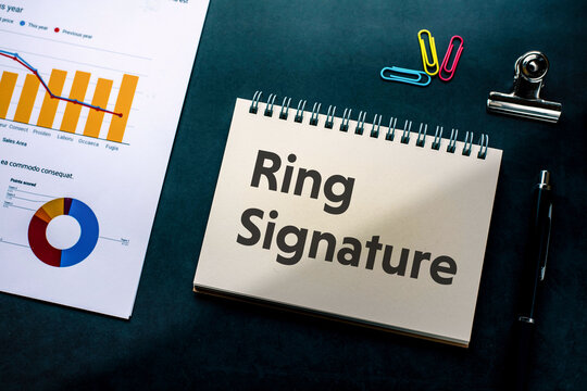 There is notebook with the word Ring Signature. It is as an eye-catching image.