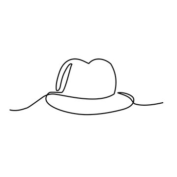 recommend clip art: hat continuous line art