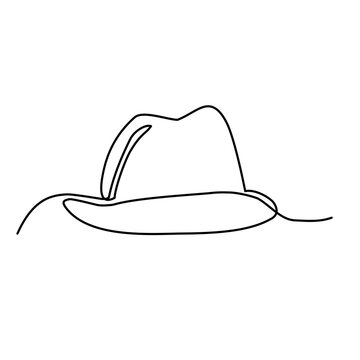 recommend clip art: hat continuous line art
