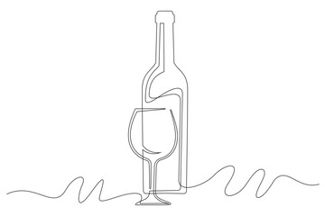 bottle of wine and glass