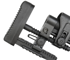 Length of pull adjustable recoil pad on a rifle