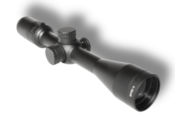 Four to twelve power magnified rifle sight with shadow