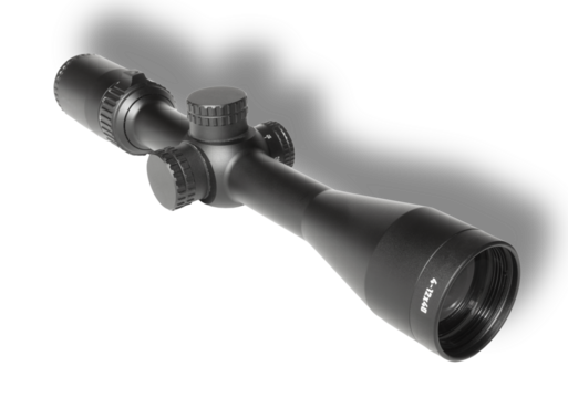 Four to twelve power magnified rifle sight with shadow