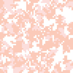 Seamless colorful bright fashion digital pixel camouflage pattern vector