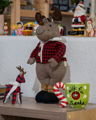 Reindeer Christmas Decoration with Milk for Santa Mug
