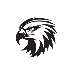 Eagle in cartoon, doodle style. Isolated 2d vector illustration in logo, icon, sketch style, Eps 10, black and white. AI Generative