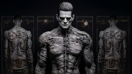 Fototapeta na wymiar フランケンシュタインのイメージ - image of Frankenstein - No1-3 Generative AI