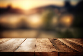 Cafe Restaurant Blank Table Background