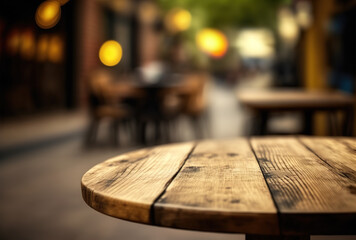 Cafe Restaurant Blank Table Background