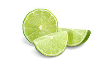 fresh lime slices,Delicious lime closeup cutout photo,no background