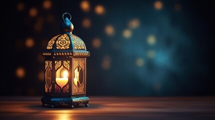 Ramadan Kareem greeting photo of beautiful Arabic lantern - obrazy, fototapety, plakaty