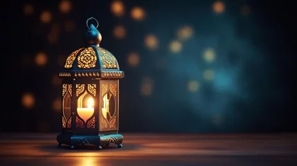 Foto op Plexiglas Ramadan Kareem greeting photo of beautiful Arabic lantern © HM Design