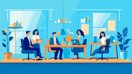 Concept vector illustration of business situation.	
