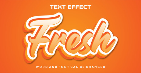 Fresh editable text effect