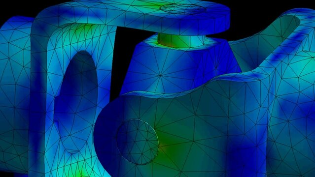 Mechanic simulation engineering - Displacement and stress finite element analysis
