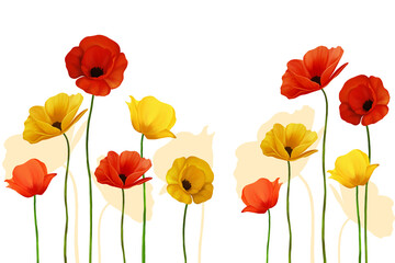 Obraz premium Poppy Flower Drawing