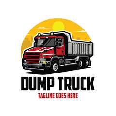 Dump Truck Ready Made Logo Template Vector Isolated. Best for Transport Related Industry © bonky