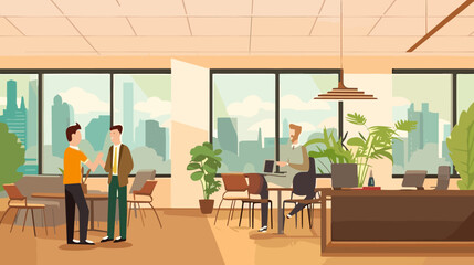 Concept vector illustration of business situation.	
