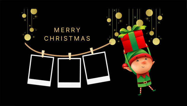 merry christmas vector and backgrounds with photos