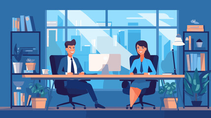 Obraz premium Concept vector illustration of business situation. 