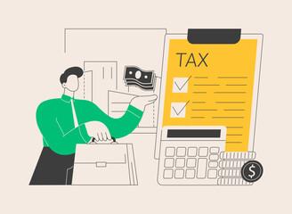 Corporate tax abstract concept vector illustration.