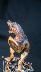 Trex Tyrannosaurus  dinosaur in the dark © meen_na