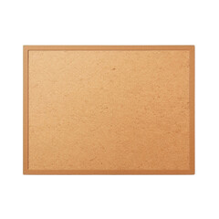 Empty space on cork board isolated on transparent background