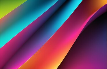 Wallpaper abstract background with multicolored wavy lines, 3d rendering