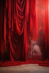 Red Chiffon Backdrop