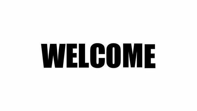 WELCOME Motion graphic with white background editable