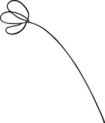 Flower outline sketch logo vector illustration. Simple Flower hand drawing stylized design element