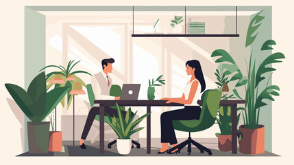 Concept vector illustration of business situation.	
