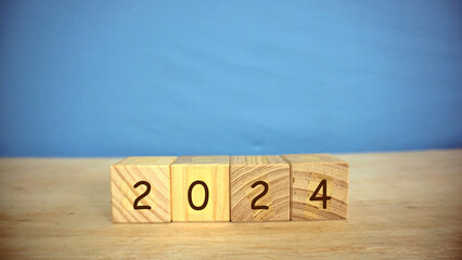 wood blocks with 2024