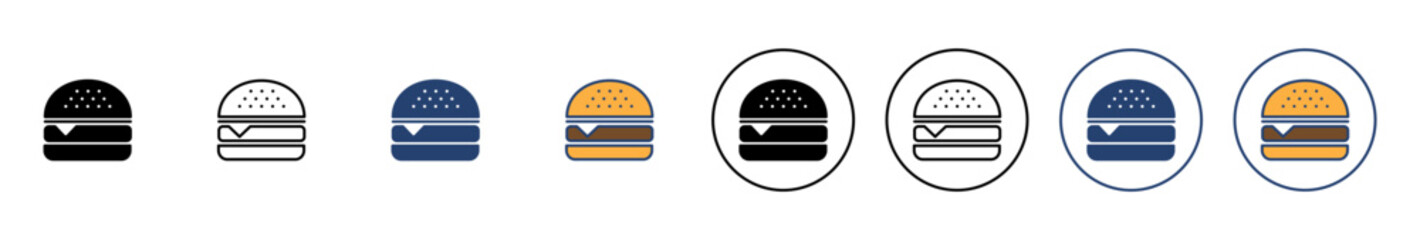 Burger icon vector. burger sign and symbol. hamburger