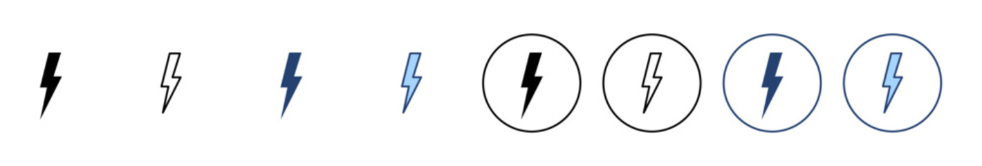 Lightning icon vector. electric sign and symbol. power icon. energy sign - obrazy, fototapety, plakaty