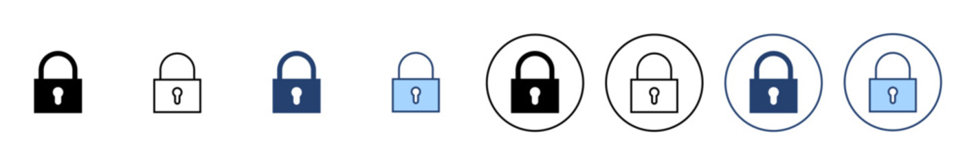 Lock icon vector. Padlock sign and symbol. Encryption icon. Security symbol