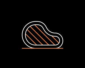 stake  illustration in dark style. Flat vector illustration.